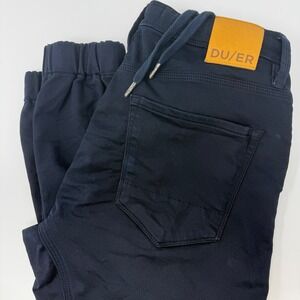 DU/ER N2X Slim Fit‎ Performance Denim Joggers Navy Blue Mens 32x29